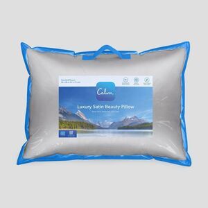 Calm -  Jumbo Medium Density Satin Bed Pillow Silver Silver